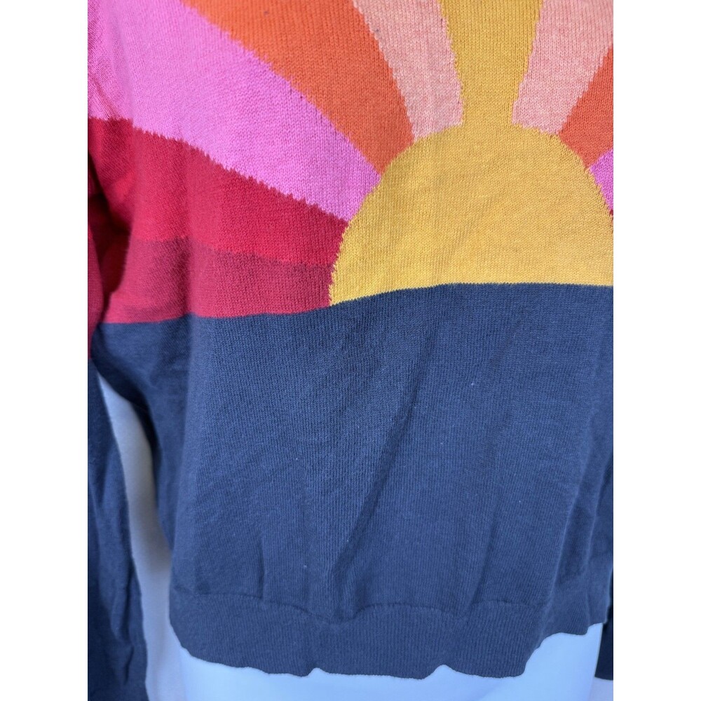 Marine Layer XS Sunset Icon Long Sleeve Crew Neck Sweater - Picture 3 of 9
